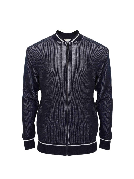 Pikky tumesinine meriinovillane bomberjakk