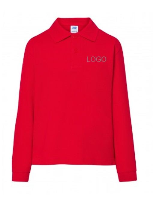 Children's Polo with long sleeves PKID210LS /Red