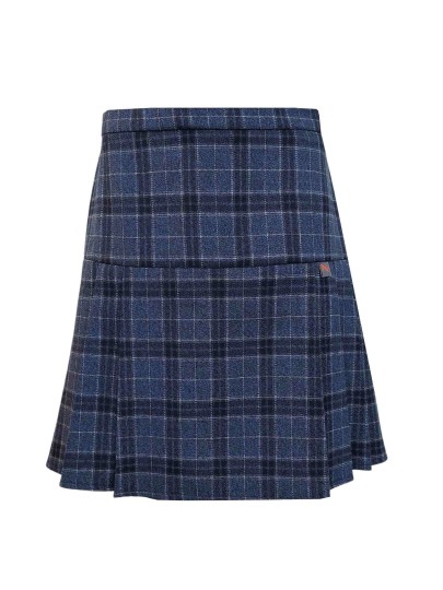 Elly skirt for Girls / Blue checkered
