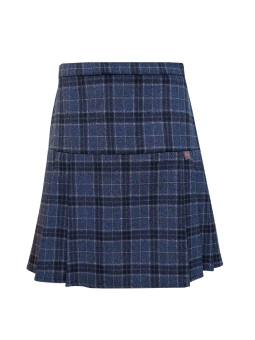 Elly skirt for Girls / Blue checkered