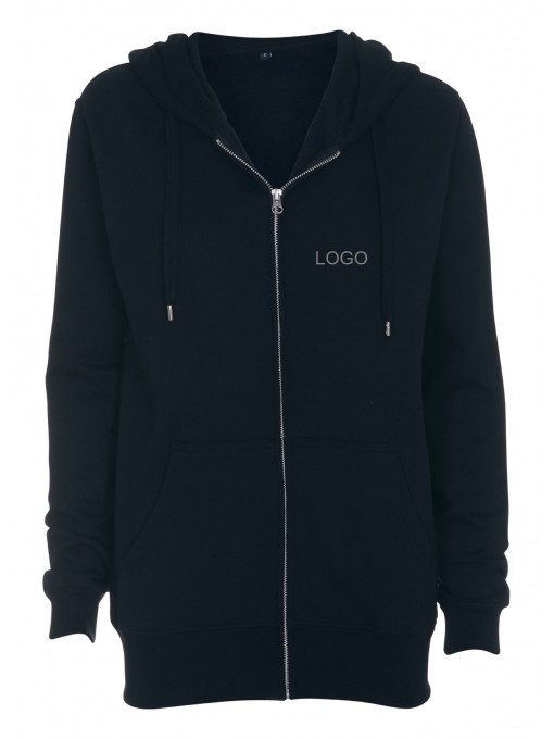 Hooded zip sweat ST722 / Black