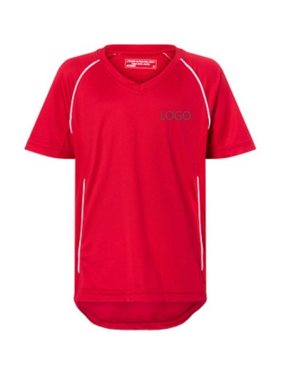 Childrens sports shirt JN386K / Red+white