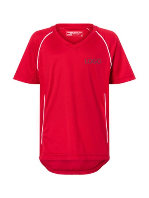 Childrens sports shirt JN386K / Red+white