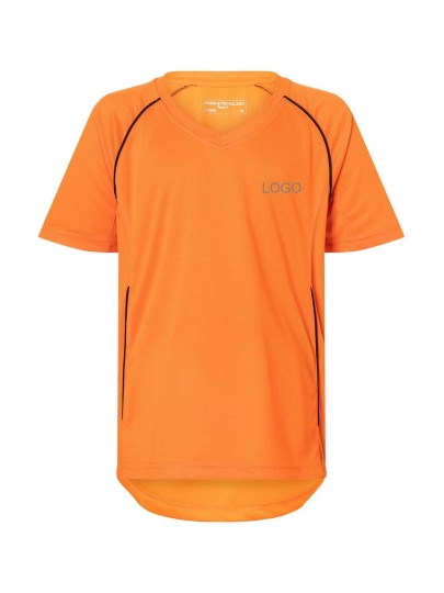 Laste spordisärk JN386K /Oranz+must