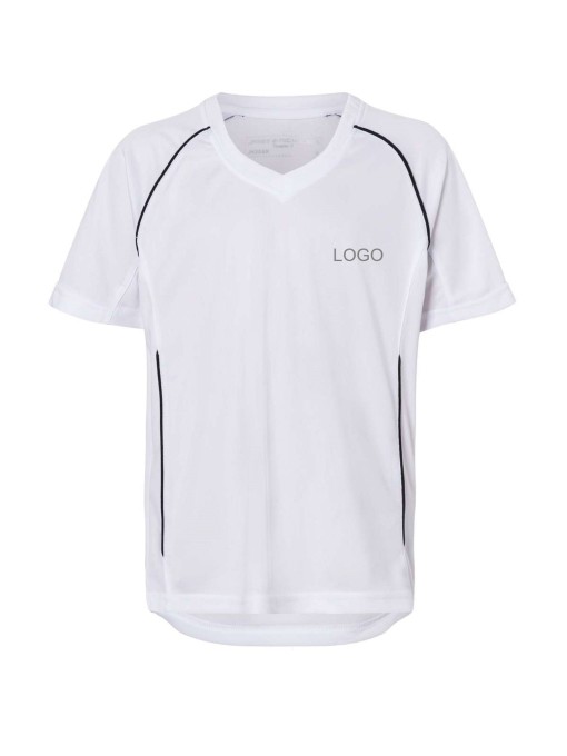 copy of Childrens sports shirt JN386K / White+black