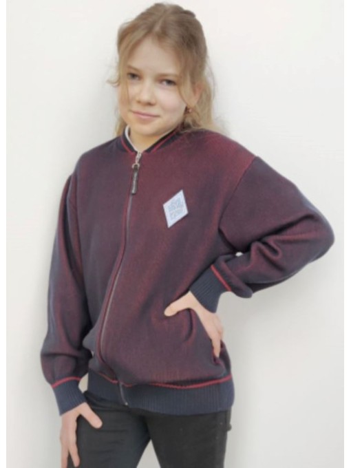 copy of Zippered bomber jacket for Kids TERA Pikky /Light-grey+orange