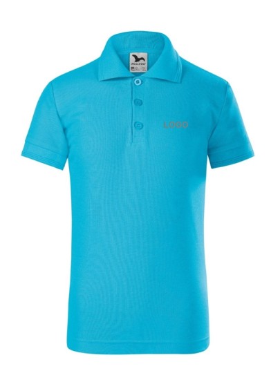 Children's Polo 222 turquoise / Blue atoll