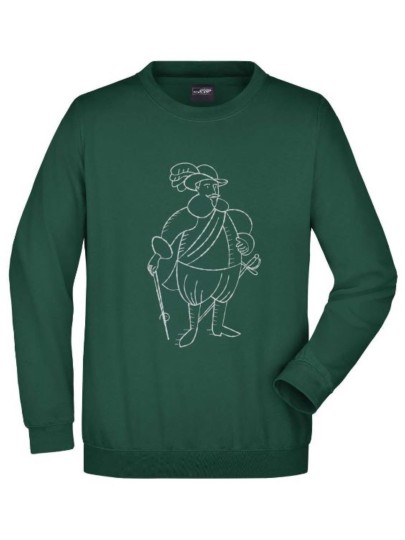 Round Sweat Heavy Junior JN040K, Dark-green