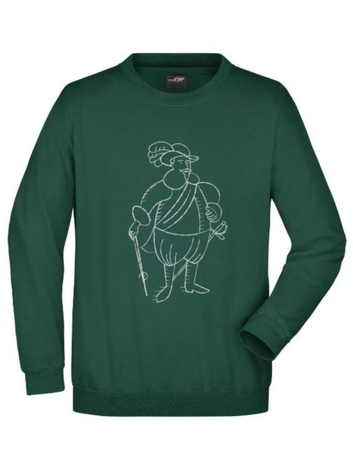 Round Sweat Heavy Junior JN040K, Dark-green