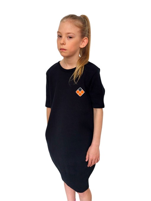 TERA Short-sleeved sweaterdress for Girls VIKY 25 /black