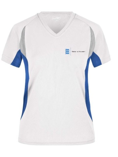 Naiste spordisärk JN390/ white+royal blue