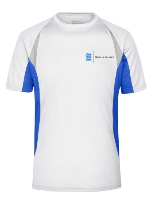 Meeste spordisärk JN391/ white+royal blue