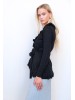 CANDY black short merino cardigan