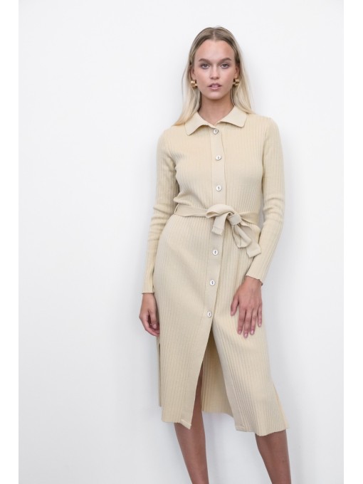 Olivia K beige merino cardigan-dress