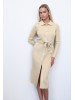 Olivia K beige merino cardigan-dress