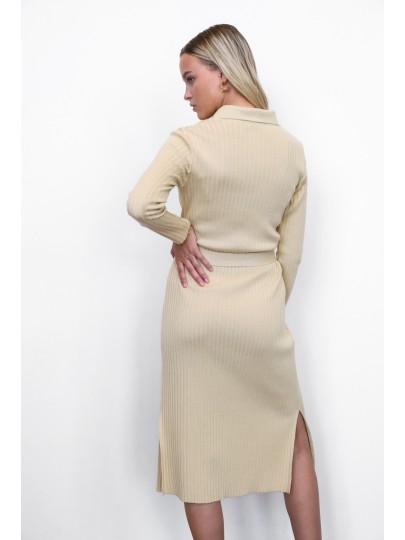 Olivia K beige merino cardigan-dress
