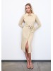 Olivia K beige merino cardigan-dress
