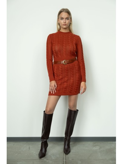 RITA tumeoranz palmikutega minikleit