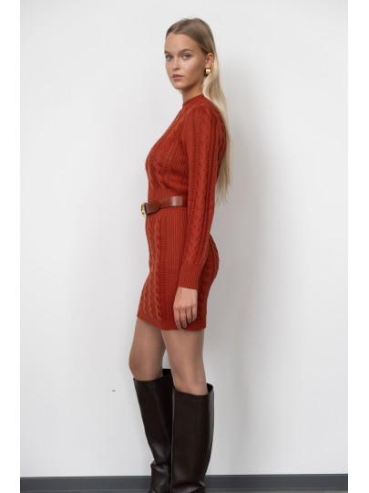 RITA tumeoranz palmikutega minikleit