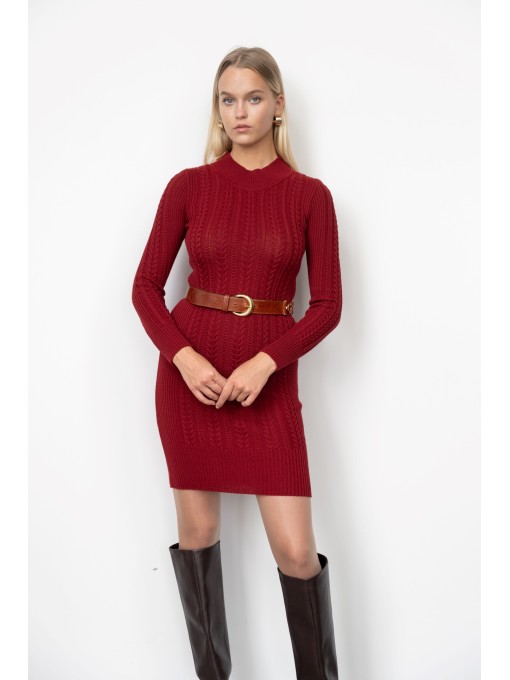 Ireen-O red dress with braids