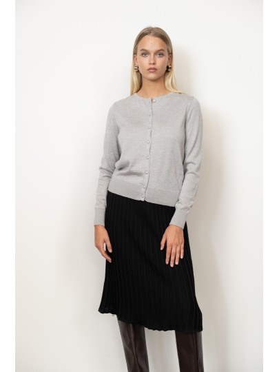 Grey merino cardigan Sirpa