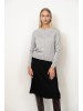 Grey merino cardigan Sirpa