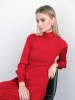 Maliin red merino wool dress