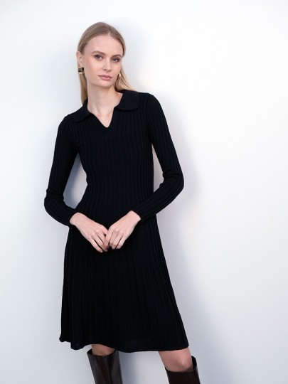 copy of Malyn dark blue merino wool dress