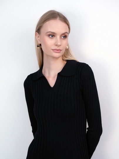 copy of Malyn dark blue merino wool dress