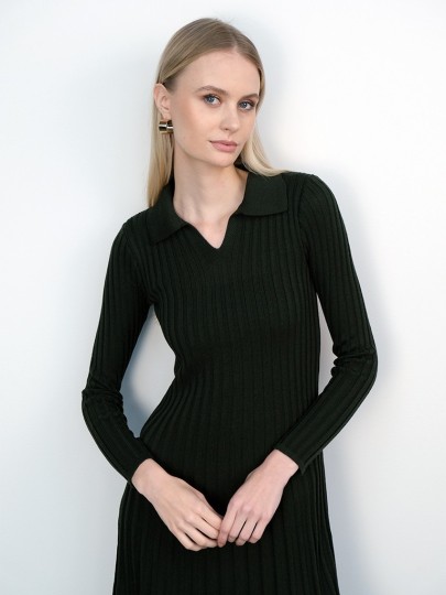 copy of Malyn dark blue merino wool dress