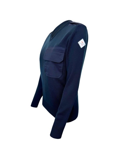 N-121 Naiste tumesinine vormidẑemper V-kaelusega