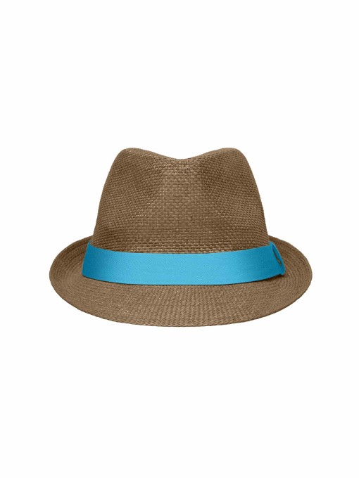 Unisex Hat MB6564 BROWN-TURQUOISE