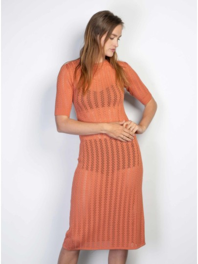 Betty peach color dress