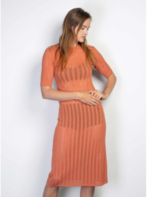 Betty peach color dress