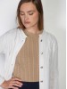 Pamela merino wool white cardigan