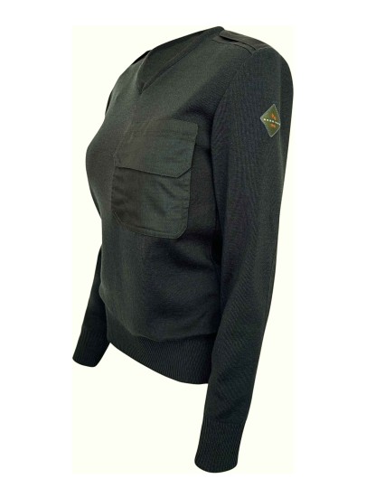 N-121 WOMEN'S OLIVE GREEN UNIFORM JACKET WITH V-NECK