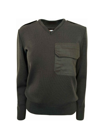 N-121 WOMEN'S OLIVE GREEN UNIFORM JACKET WITH V-NECK