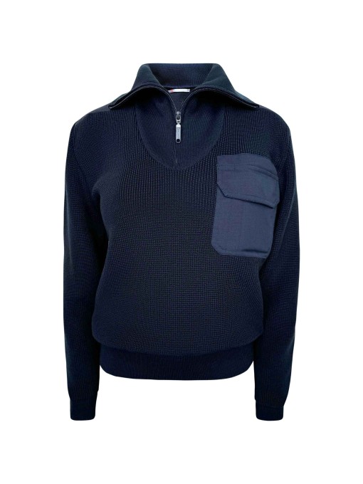 N-291 DARK BLUE UNIFORM JACKET WITH SHORT ZIPPER