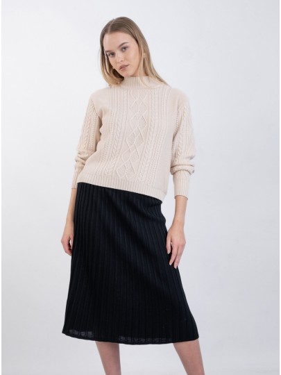 Annaliis 70 black merino wool skirt