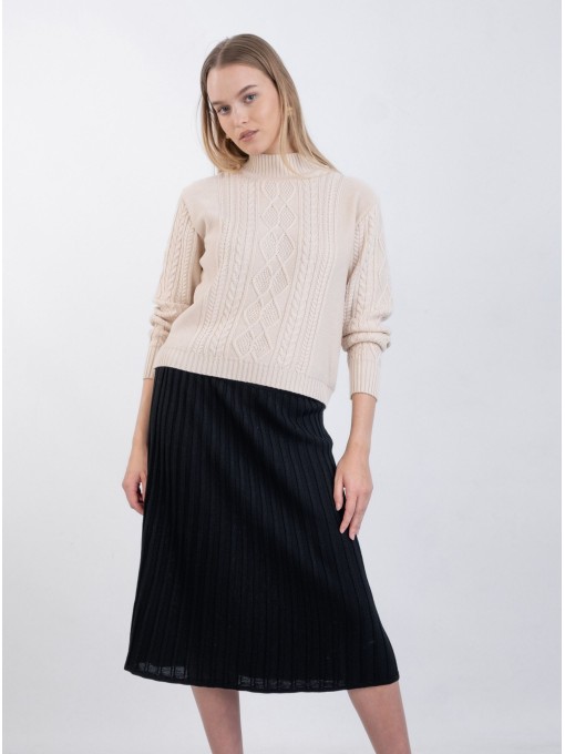Annaliis 70 black merino wool skirt