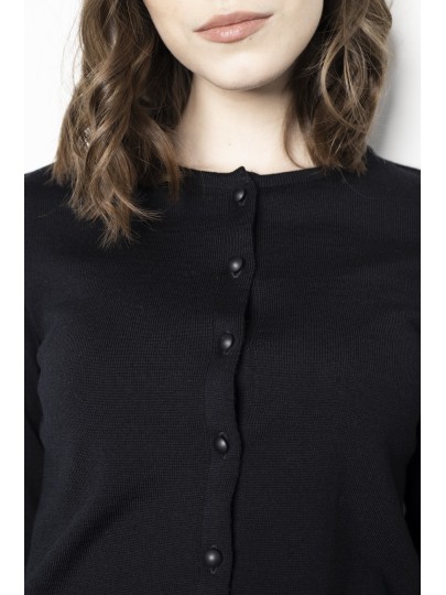 Sirpa meriinovillane must kardigan