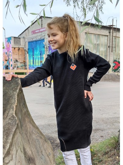 TERA VICOL 25 tüdrukute dzemperkleit  /Must