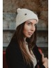 Beanie merino wool hat white