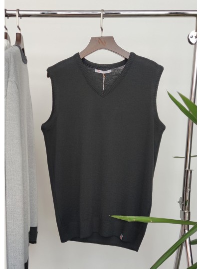 Black merino vest Kalev 7